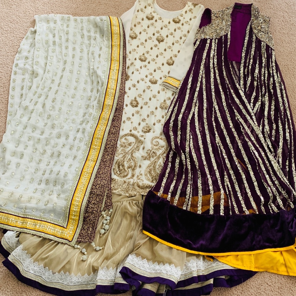 4 Piece Pakistani Gharara